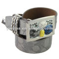 Fashion Leather Belt With Resin Alloy Buckle